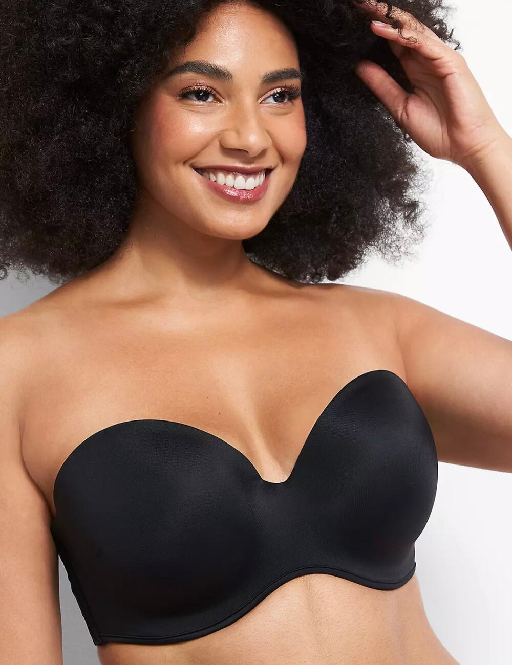 Cacique Strapless Underwire Bra Size 44DDD Black - Picture 1 of 7